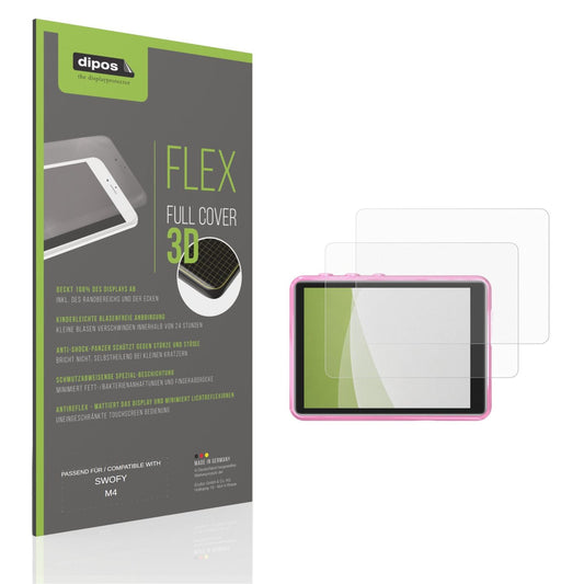 Matte Displayschutzfolie von dipos passend für SWOFY M4, 100% Displayabdeckung und blasenfreie Montage
