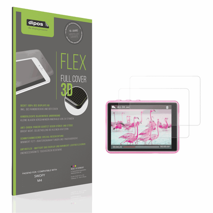 Matte Displayschutzfolie von dipos passend für SWOFY M4, 100% Displayabdeckung und blasenfreie Montage