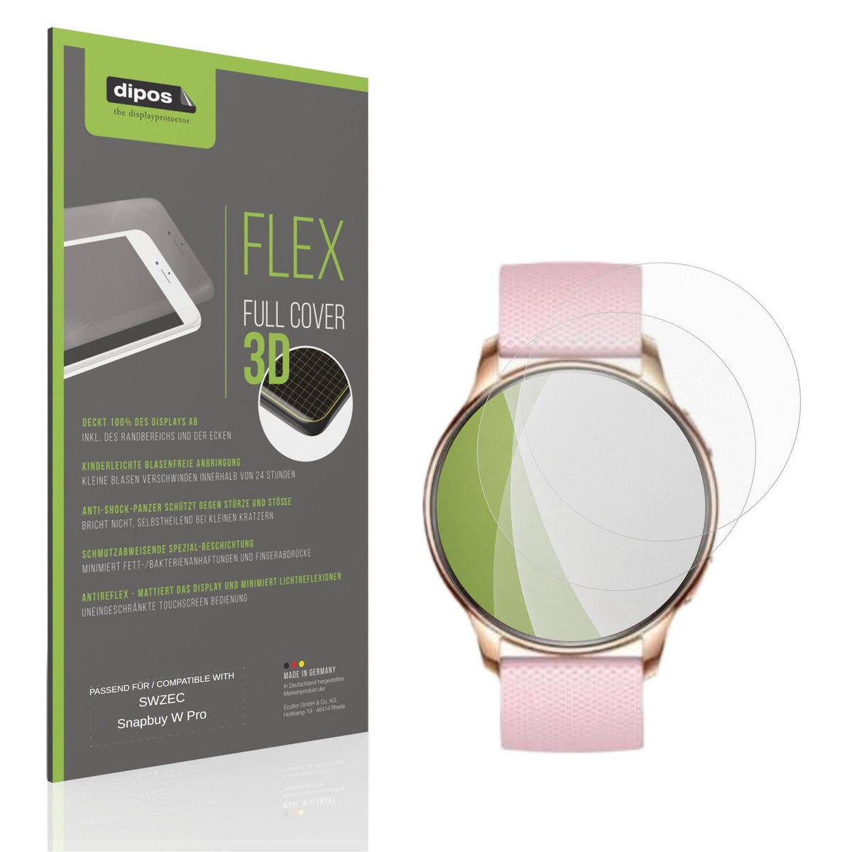 Matte Displayschutzfolie von dipos passend für SWZEC Snapbuy W Pro, 100% Displayabdeckung und blasenfreie Montage