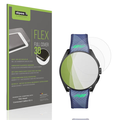 Matte Displayschutzfolie von dipos passend für TAG Heuer Connected Calibre E5 X, 100% Displayabdeckung und blasenfreie Montage