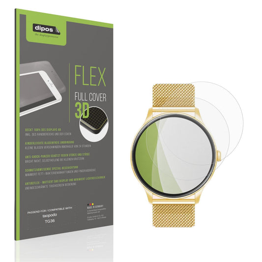Matte Displayschutzfolie von dipos passend für taopodo TG36, 100% Displayabdeckung und blasenfreie Montage