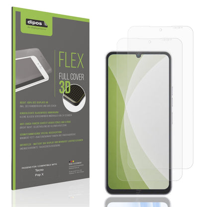 Matte Displayschutzfolie von dipos passend für Tecno Pop X, 100% Displayabdeckung und blasenfreie Montage