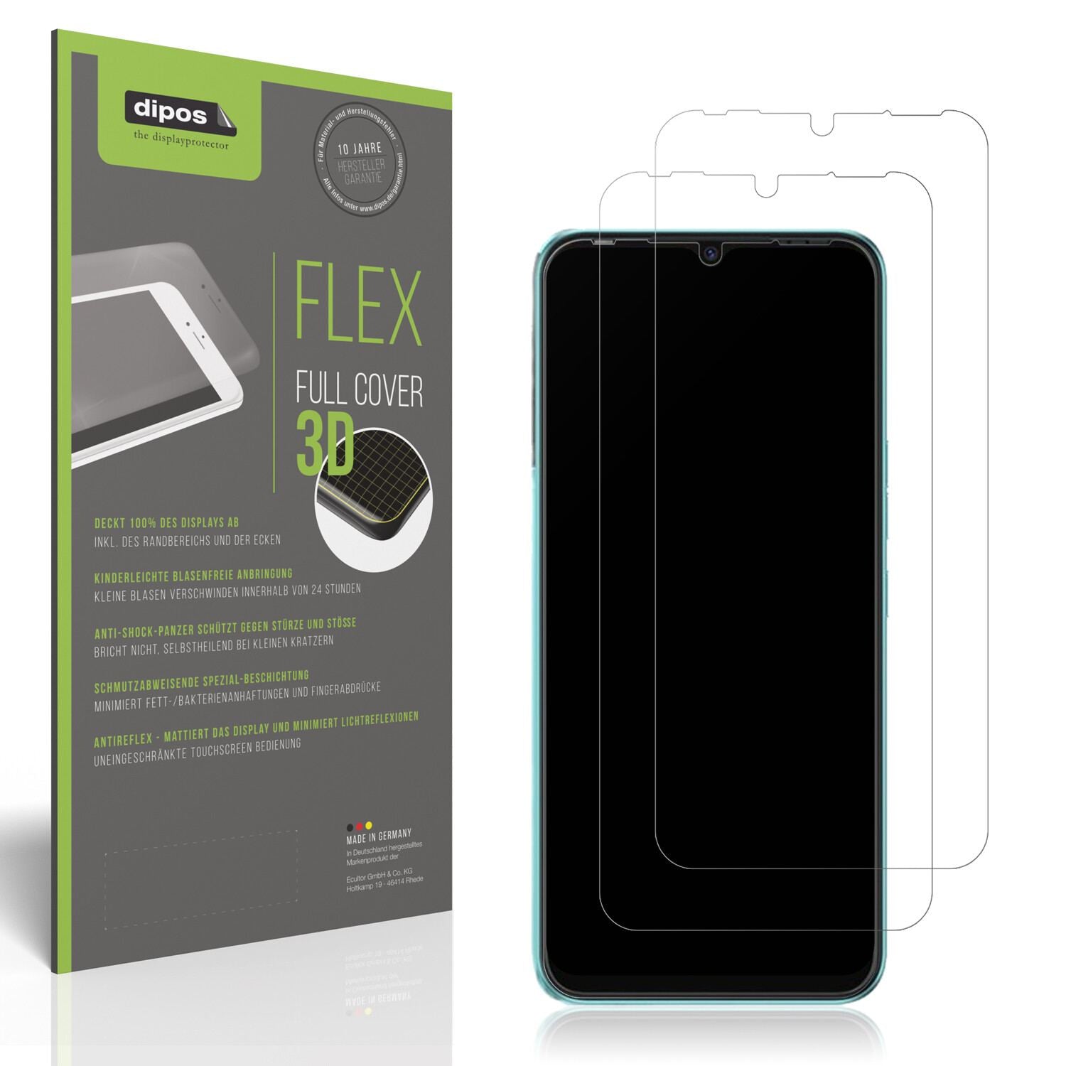 Matte Displayschutzfolie von dipos passend für Tecno Spark Go 2022, 100% Displayabdeckung und blasenfreie Montage