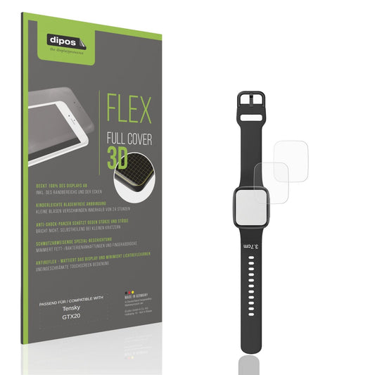 Matte Displayschutzfolie von dipos passend für Tensky GTX20, 100% Displayabdeckung und blasenfreie Montage