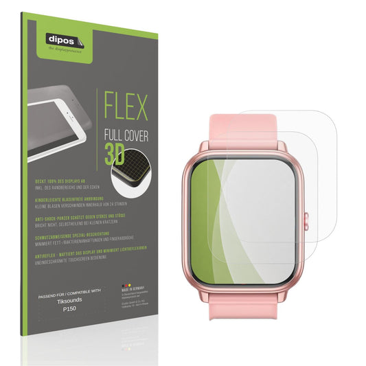 Matte Displayschutzfolie von dipos passend für Tiksounds P150, 100% Displayabdeckung und blasenfreie Montage
