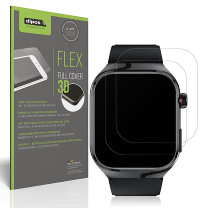 Matte Displayschutzfolie von dipos passend für TK 16 Smartwatch 2.04 Zoll, 100% Displayabdeckung und blasenfreie Montage
