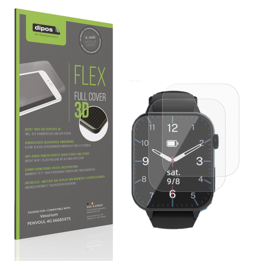 Matte Displayschutzfolie von dipos passend für Vexorium PEIKVOUL 4G 66685975, 100% Displayabdeckung und blasenfreie Montage