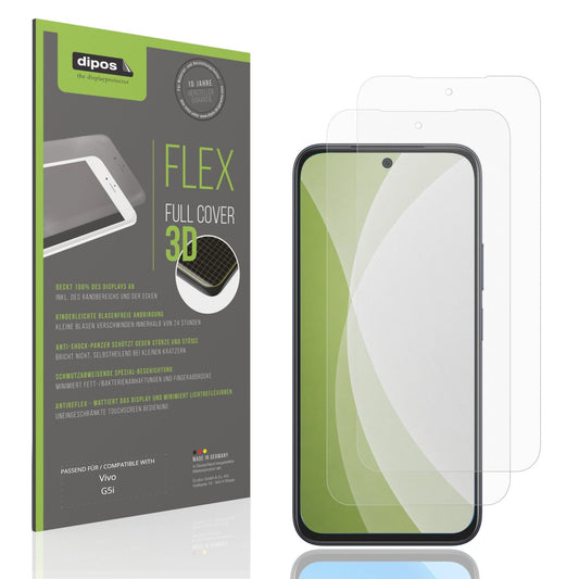 Matte Displayschutzfolie von dipos passend für Vivo G5i, 100% Displayabdeckung und blasenfreie Montage