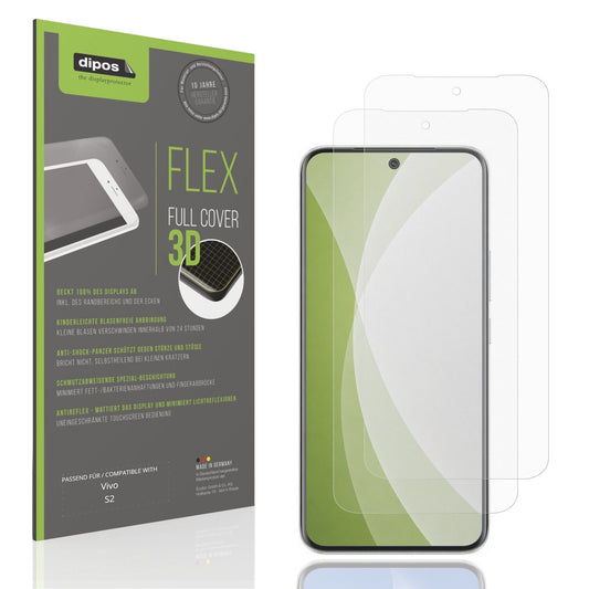Matte Displayschutzfolie von dipos passend für Vivo S2, 100% Displayabdeckung und blasenfreie Montage