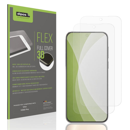 Matte Displayschutzfolie von dipos passend für Vivo X300 Pro, 100% Displayabdeckung und blasenfreie Montage