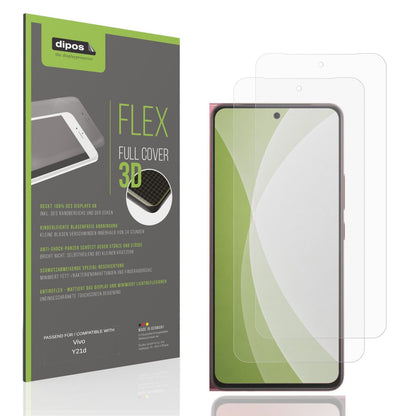Matte Displayschutzfolie von dipos passend für Vivo Y21d, 100% Displayabdeckung und blasenfreie Montage