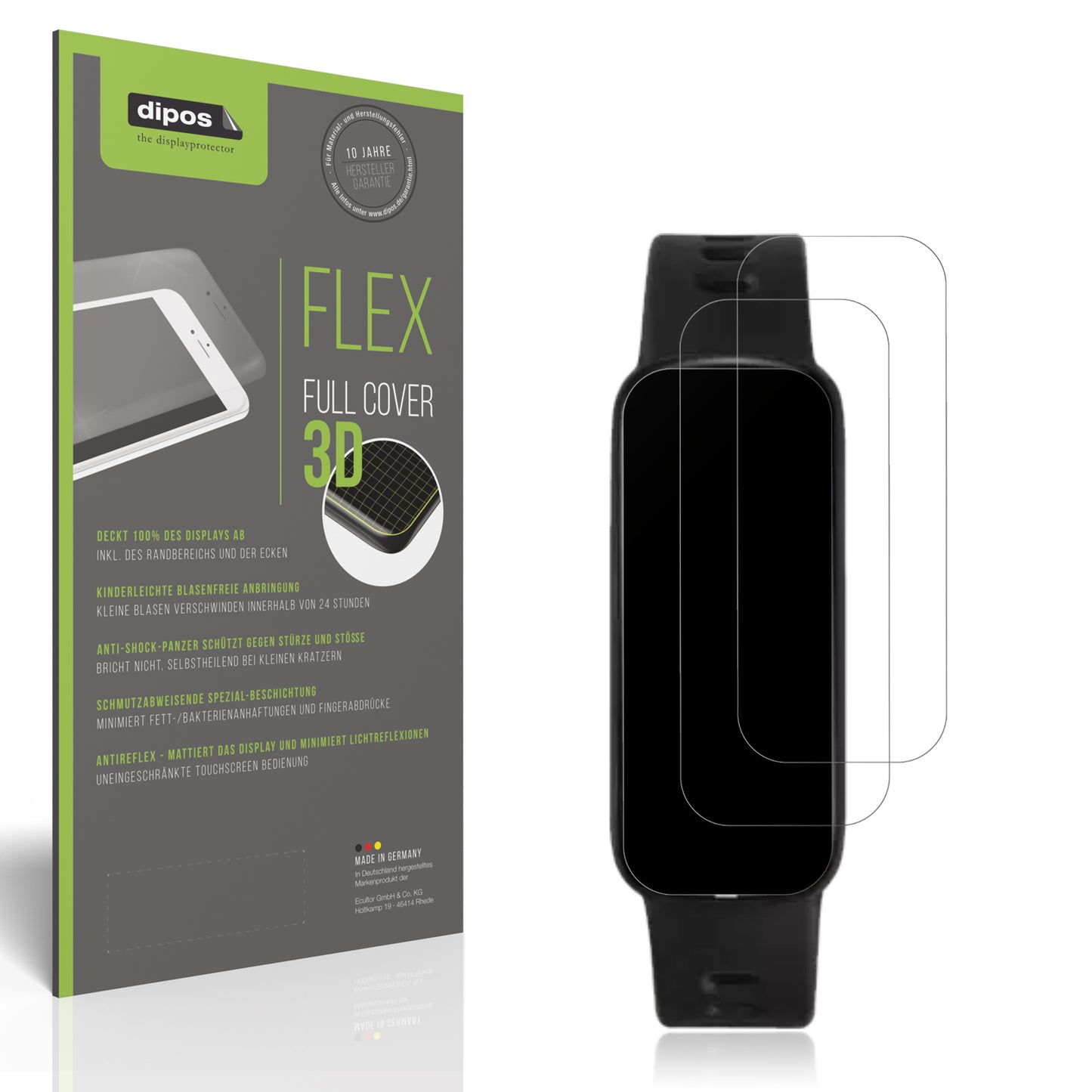 Matte Displayschutzfolie von dipos passend für VivoWatch 6 Aero (HC-C06), 100% Displayabdeckung und blasenfreie Montage