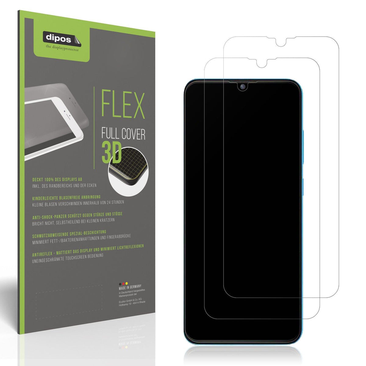 Matte Displayschutzfolie von dipos passend für Walton Orbit Y50, 100% Displayabdeckung und blasenfreie Montage