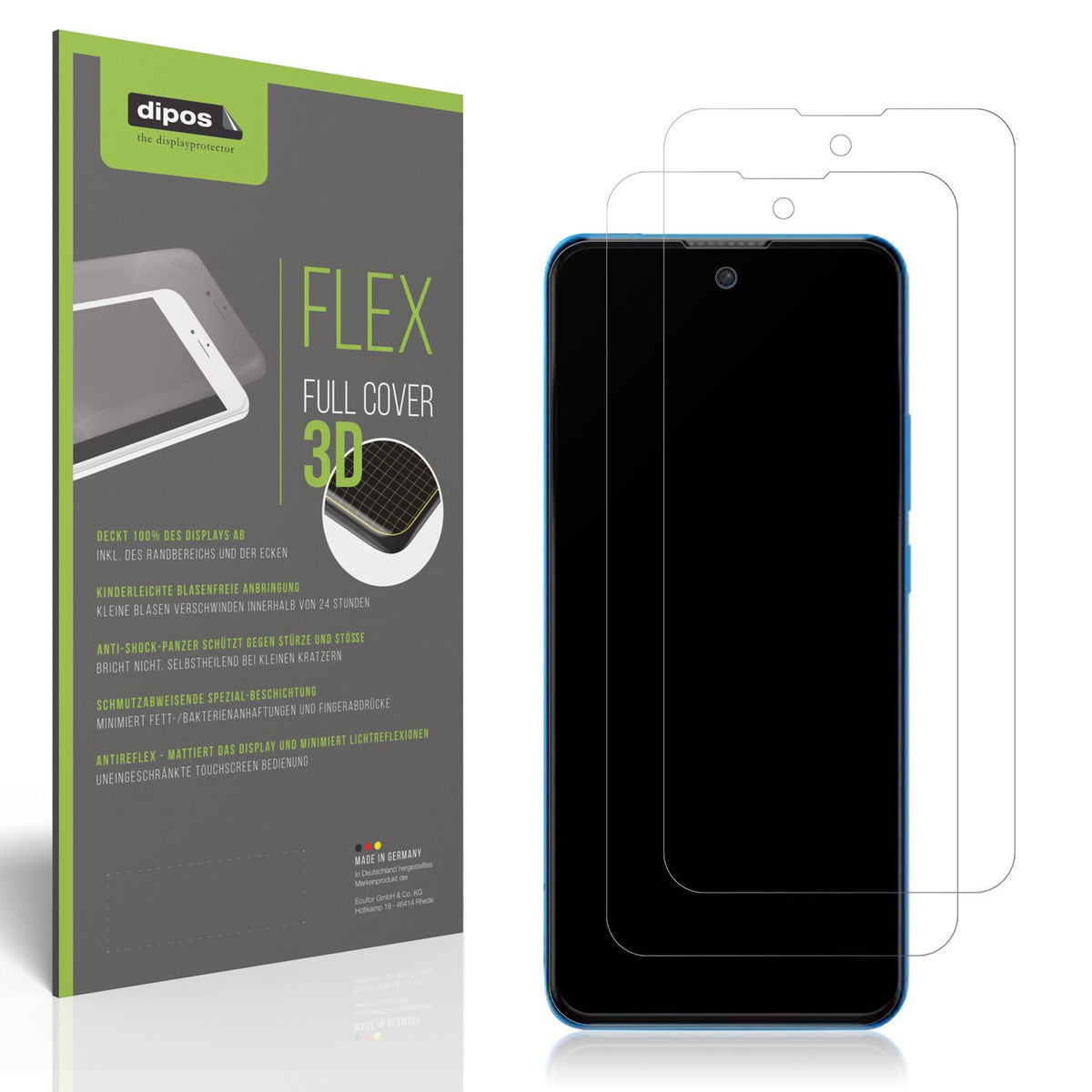 Matte Displayschutzfolie von dipos passend für WALTON Primo HM7, 100% Displayabdeckung und blasenfreie Montage