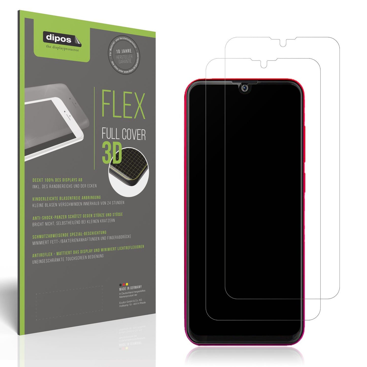 Matte Displayschutzfolie von dipos passend für Walton Primo N5, 100% Displayabdeckung und blasenfreie Montage