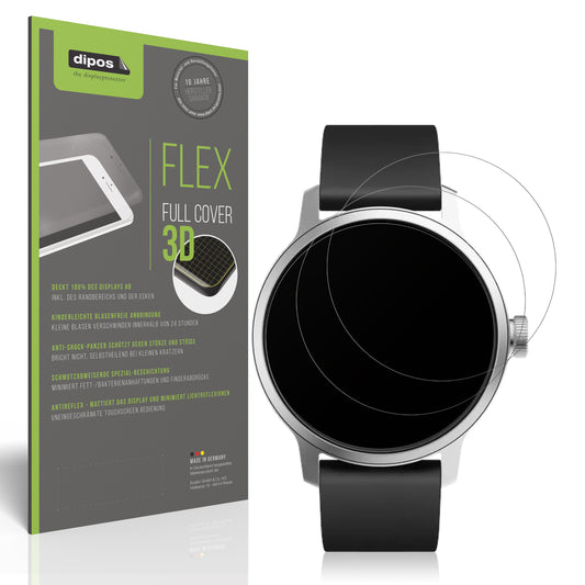 Matte Displayschutzfolie von dipos passend für Withings Scanwatch 42mm Gen. 1, 100% Displayabdeckung und blasenfreie Montage