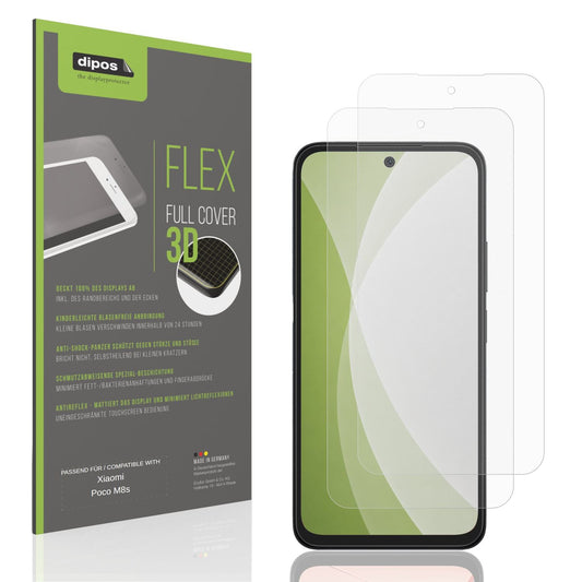 Matte Displayschutzfolie von dipos passend für Xiaomi Poco M8s, 100% Displayabdeckung und blasenfreie Montage