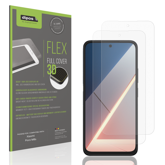 Matte Displayschutzfolie von dipos passend für Xiaomi Poco M8s, 100% Displayabdeckung und blasenfreie Montage