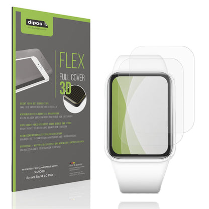 Matte Displayschutzfolie von dipos passend für XIAOMI Smart Band 10 Pro, 100% Displayabdeckung und blasenfreie Montage