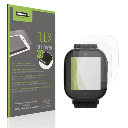Matte Displayschutzfolie von dipos passend für Xplora X6 Play eSIM (2. Generation), 100% Displayabdeckung und blasenfreie Montage