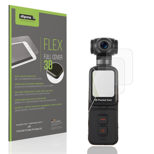 Matte Displayschutzfolie von dipos passend für ydi POCKETCAM PCAM-02, 100% Displayabdeckung und blasenfreie Montage
