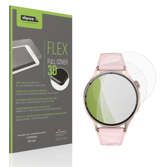 Matte Displayschutzfolie von dipos passend für YUPENG MT119, 100% Displayabdeckung und blasenfreie Montage