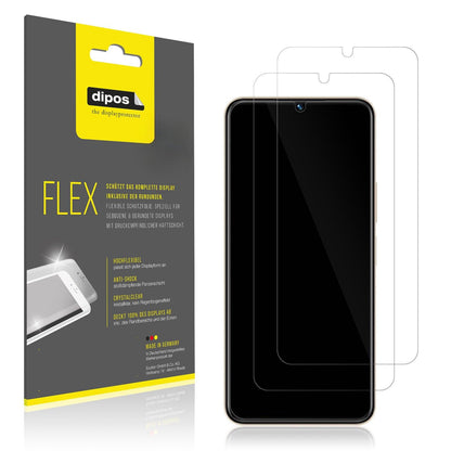 2x Screen Protector for VIVO Y35 5G Protective Film covers 100% dipos Flex