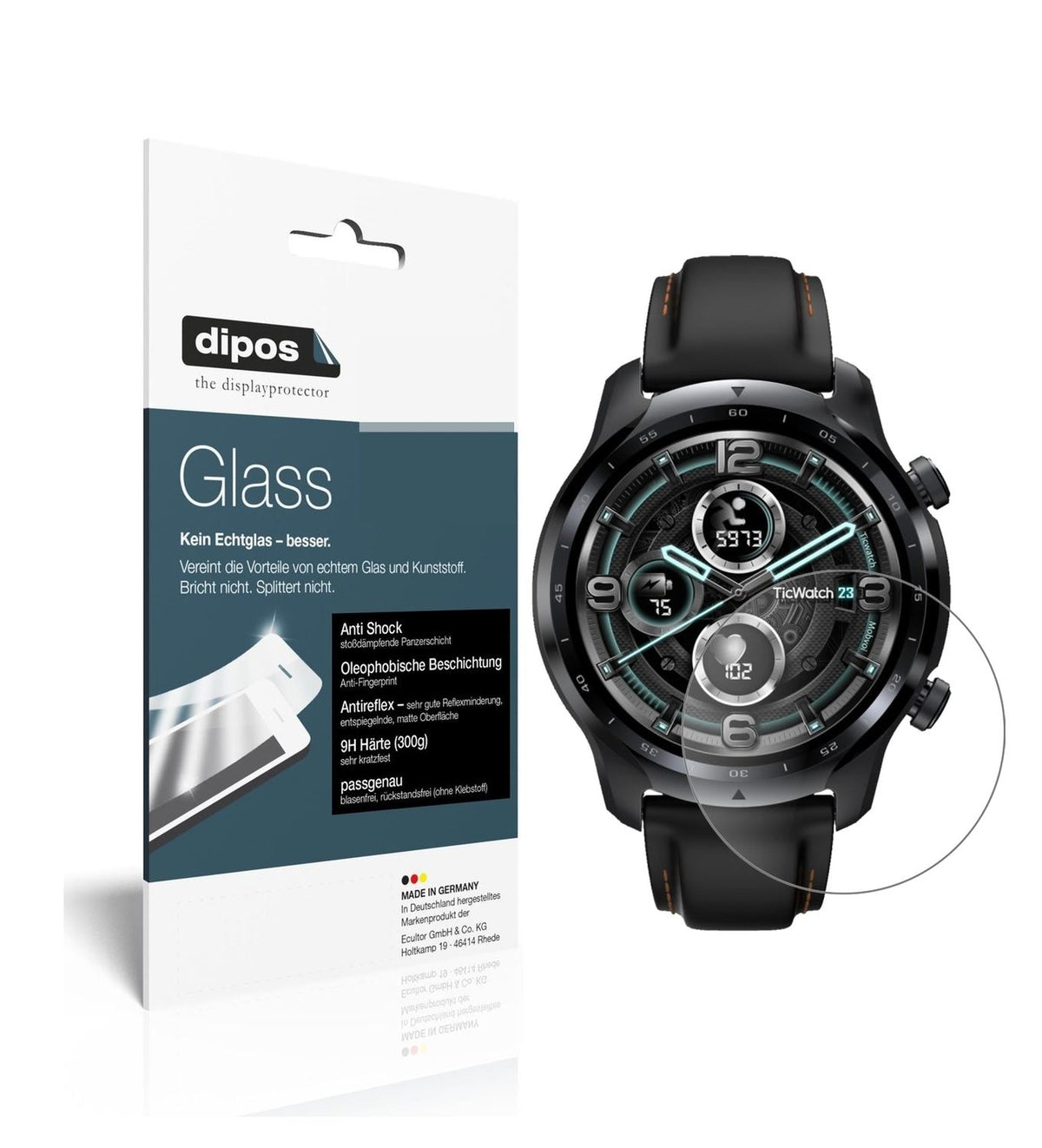 9H Matte Screen Protector for Mobvoi TicWatch Pro 3 (47mm) – Anti-Glare, Shatterproof