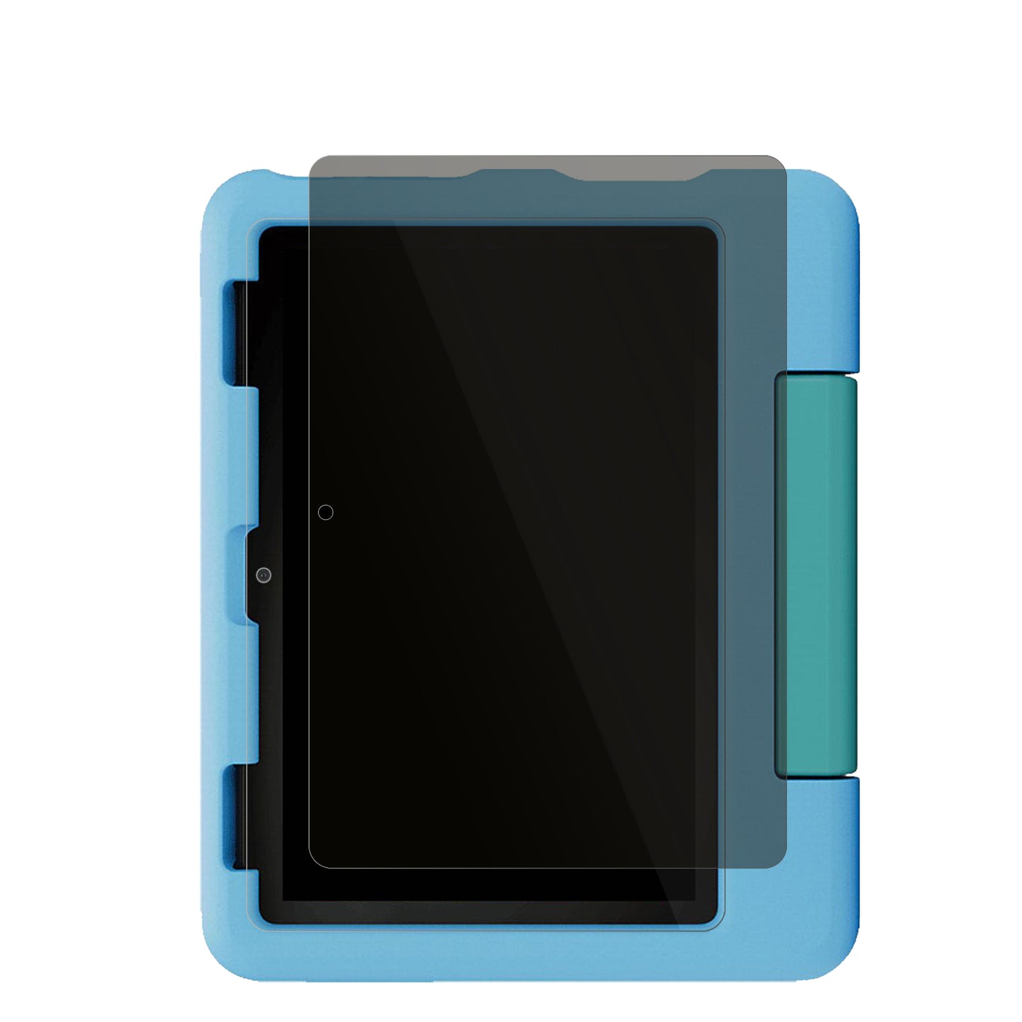 AmazonFire HD 8 Kids 2024 mit aufgebrachtem dipos Displayschutz, der seitliche Einblicke blockiert