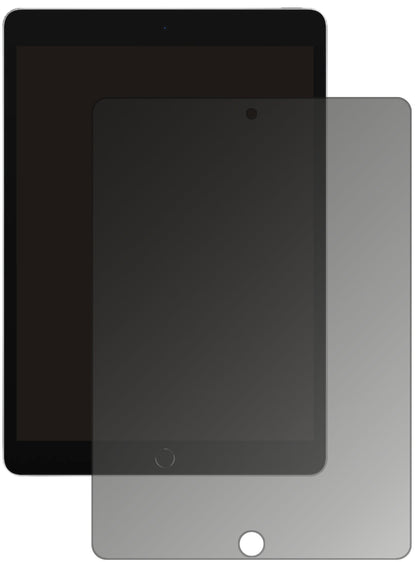 AppleiPad 10.2 Zoll (2021) mit aufgebrachtem dipos Displayschutz, der seitliche Einblicke blockiert