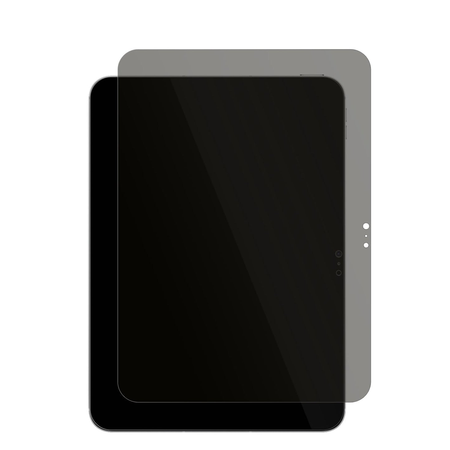 AppleiPad 10th Generation 10.9 2022 mit aufgebrachtem dipos Displayschutz, der seitliche Einblicke blockiert