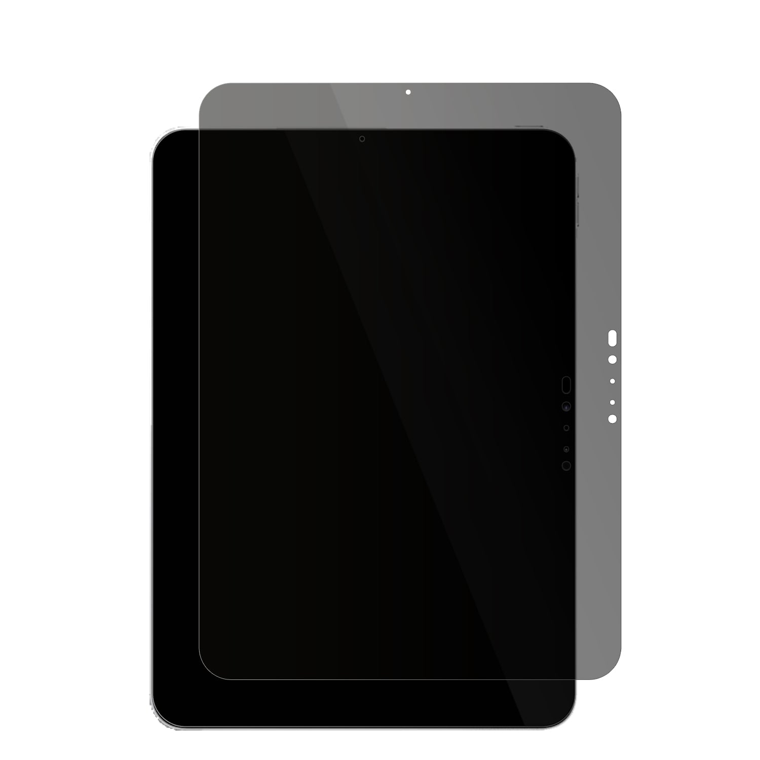 AppleiPad Pro 13 Zoll M4 2024 mit aufgebrachtem dipos Displayschutz, der seitliche Einblicke blockiert
