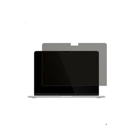 AppleMacBook Air 13 Zoll M4 2025 mit aufgebrachtem dipos Displayschutz, der seitliche Einblicke blockiert