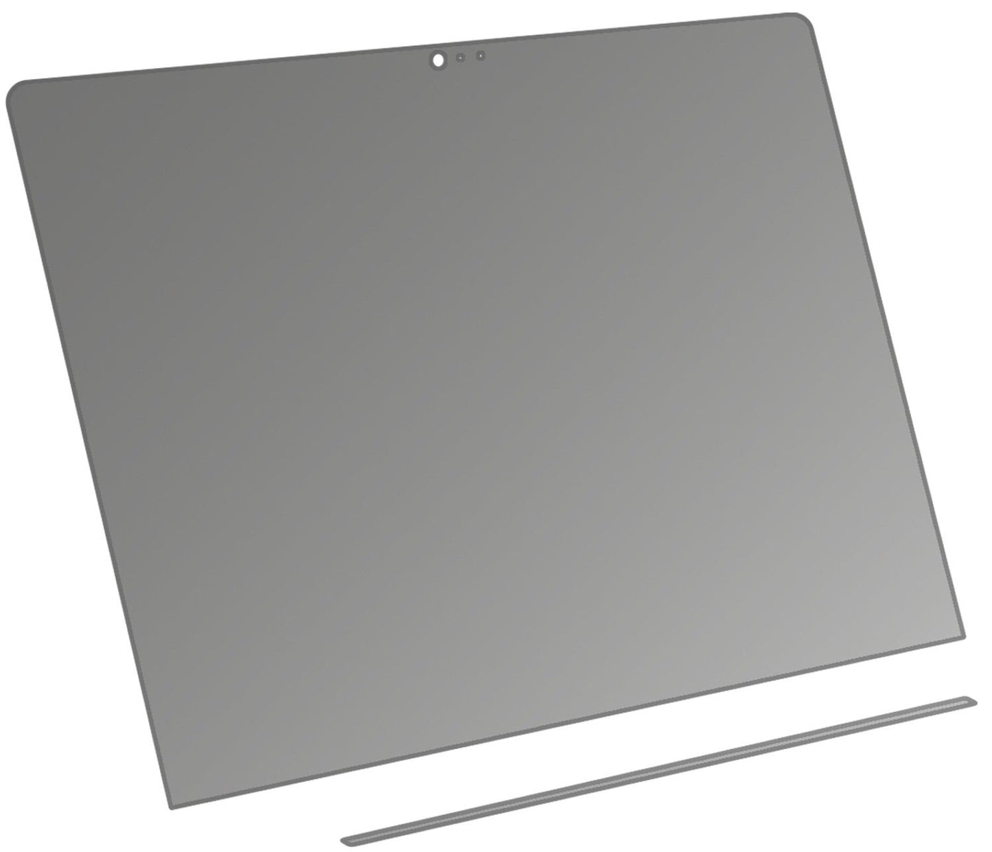AppleMacBook Pro 15 Zoll (2019) Touchbar mit aufgebrachtem dipos Displayschutz, der seitliche Einblicke blockiert
