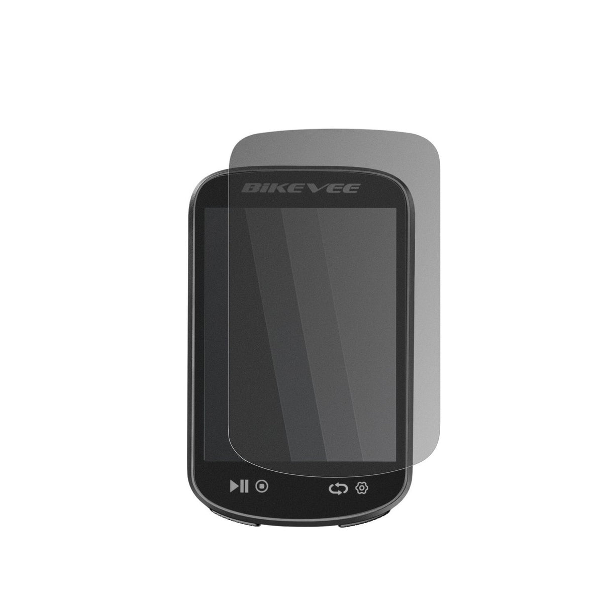 BikeveeBKV520 mit aufgebrachtem dipos Displayschutz, der seitliche Einblicke blockiert