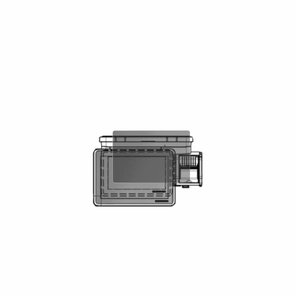 BizerbaQ1 expert 100 12.1 Zoll mit aufgebrachtem dipos Displayschutz, der seitliche Einblicke blockiert
