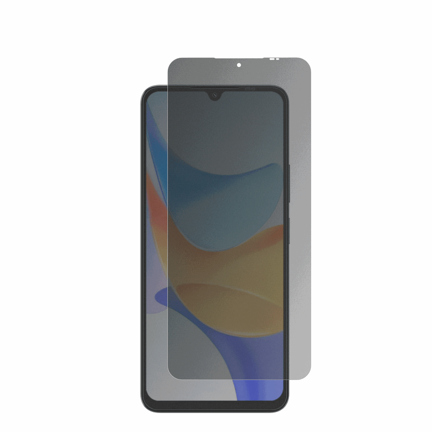 BlackviewShark 6 Kamera-Linse mit aufgebrachtem dipos Displayschutz, der seitliche Einblicke blockiert
