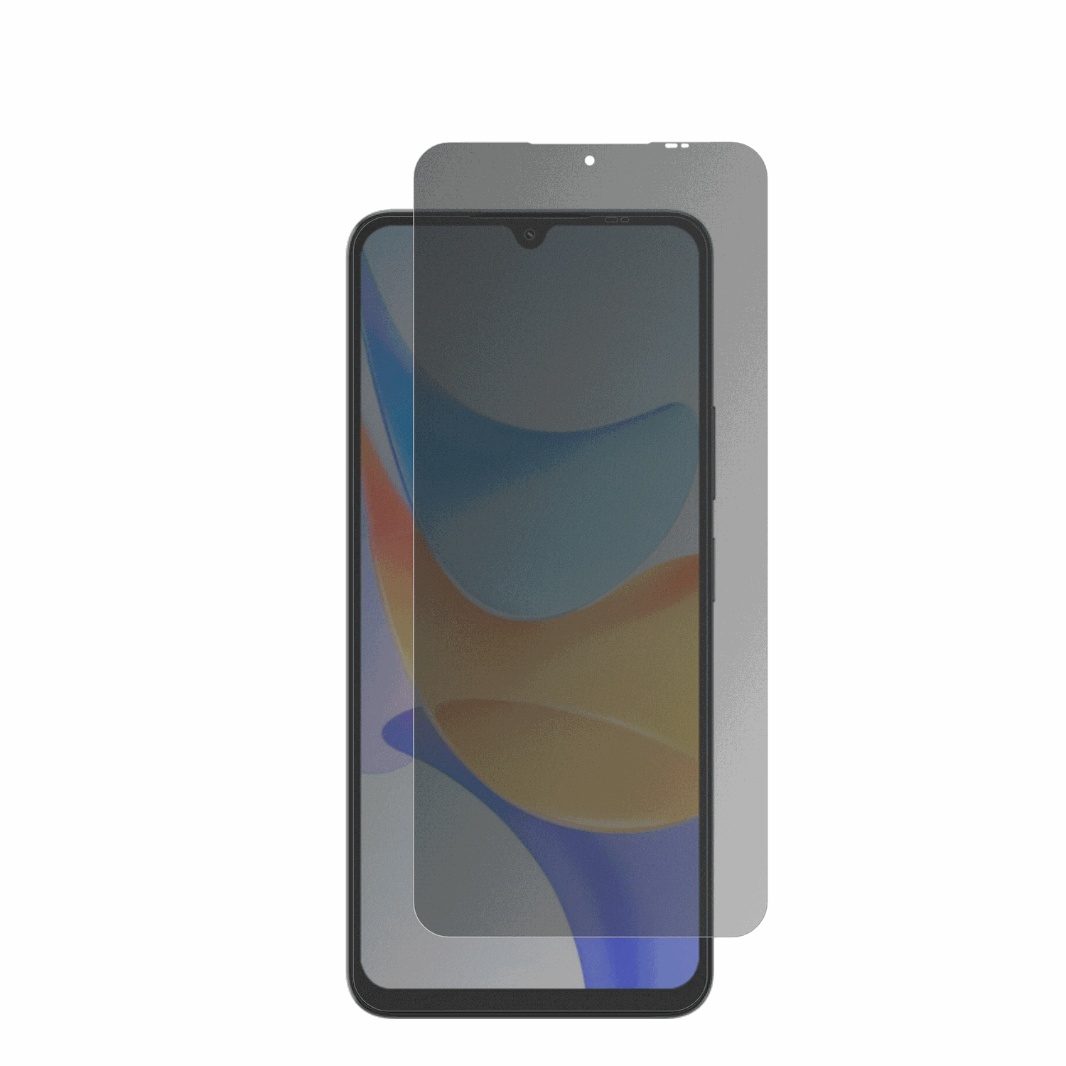 BlackviewShark 6 Kamera-Linse mit aufgebrachtem dipos Displayschutz, der seitliche Einblicke blockiert