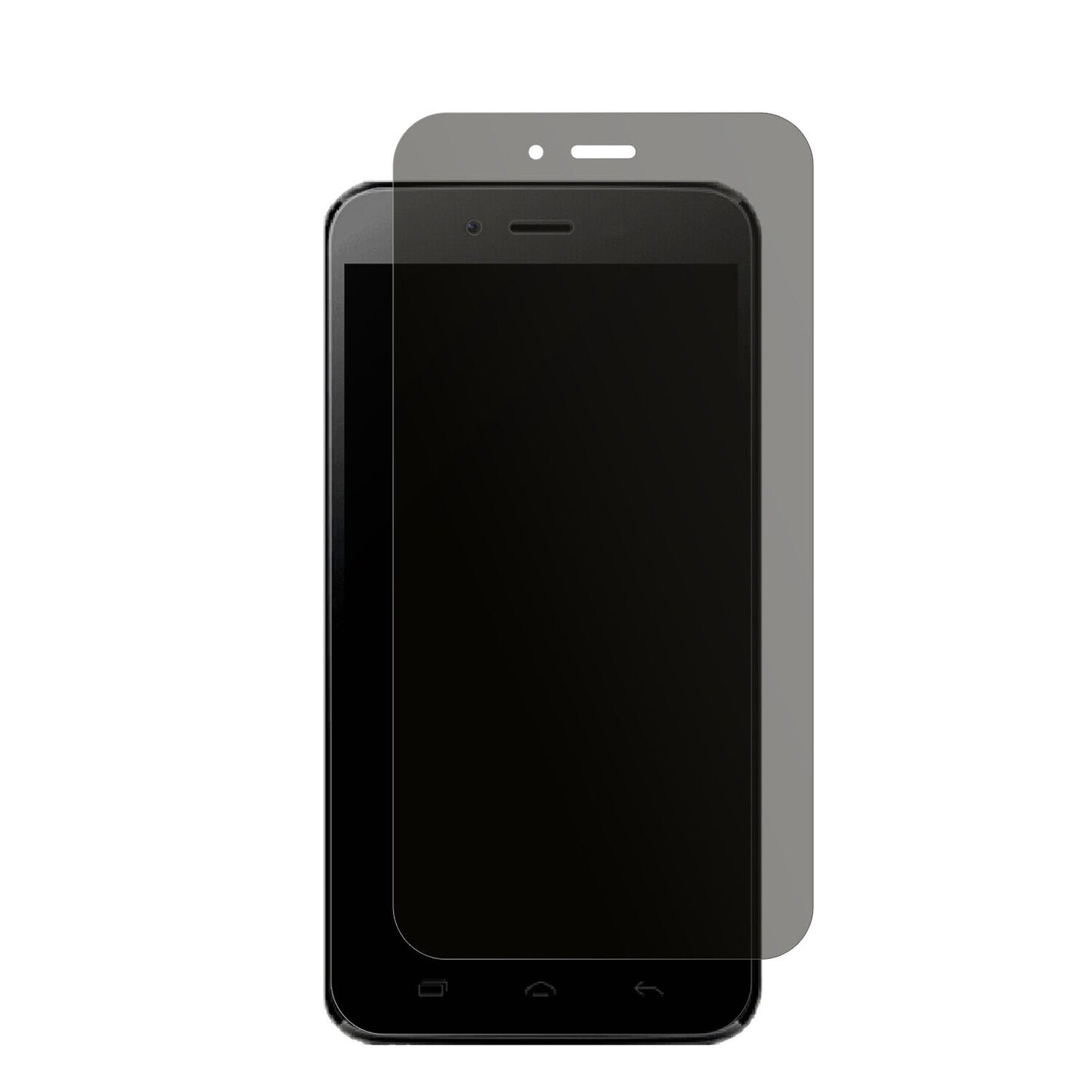 BmobileAX1078 mit aufgebrachtem dipos Displayschutz, der seitliche Einblicke blockiert