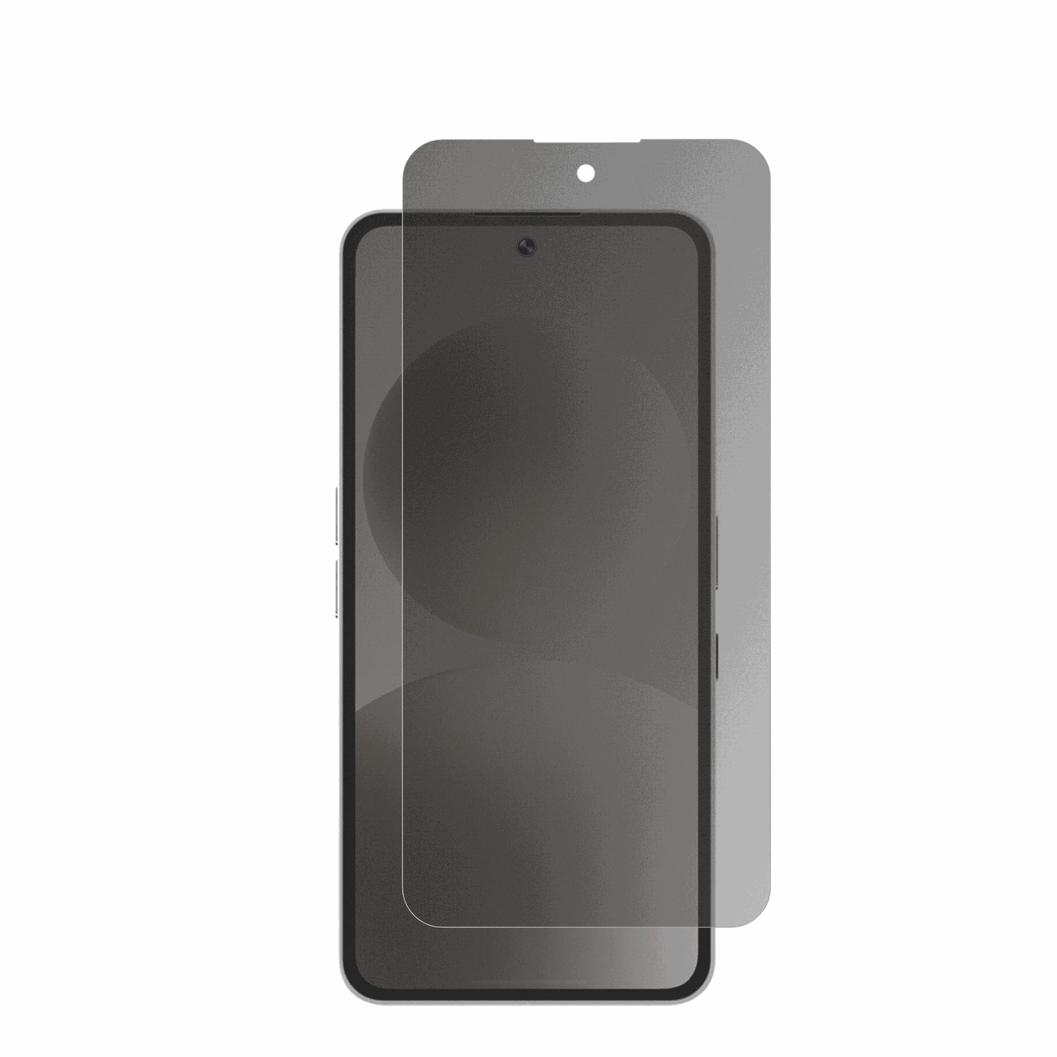 BrainNatural AI Phone BGX5 mit aufgebrachtem dipos Displayschutz, der seitliche Einblicke blockiert