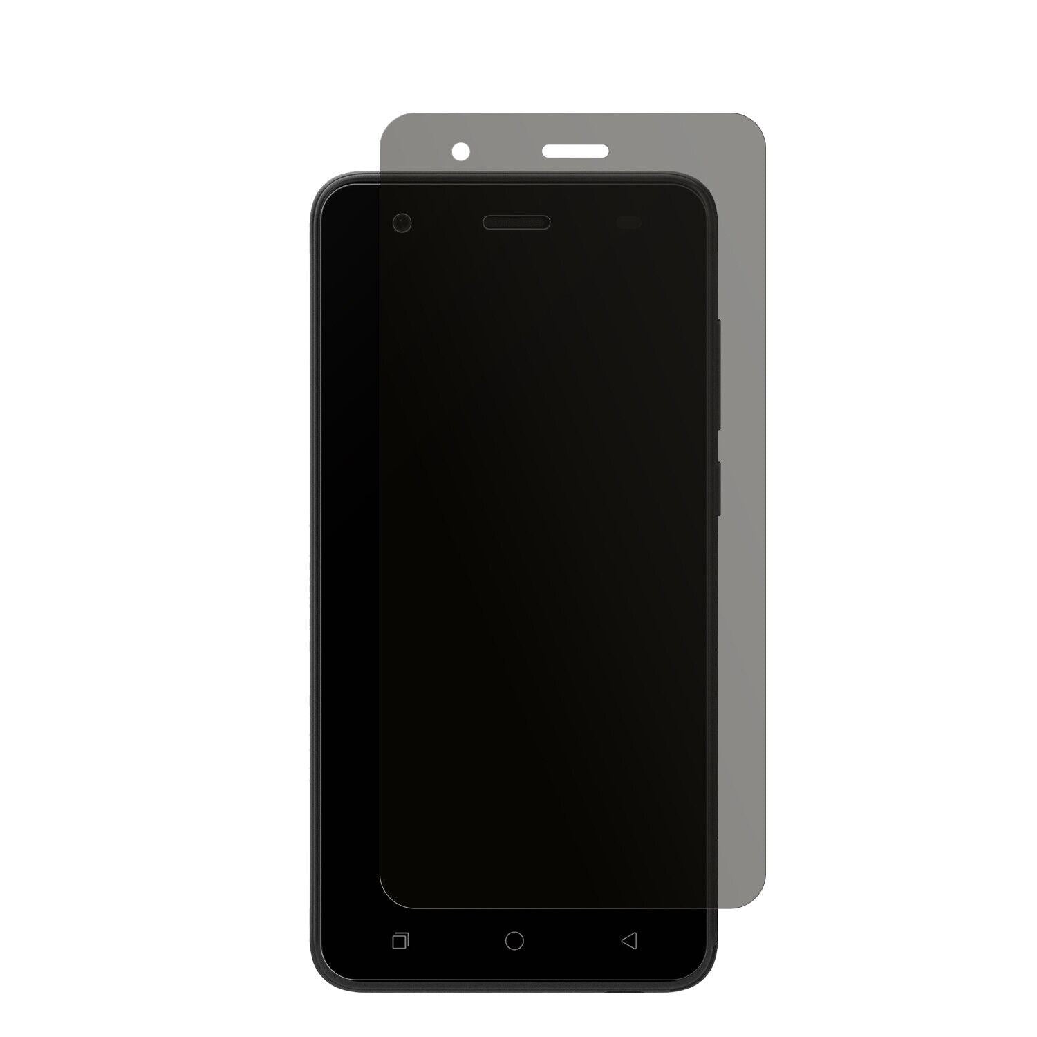 CoolpadLegacy GO mit aufgebrachtem dipos Displayschutz, der seitliche Einblicke blockiert
