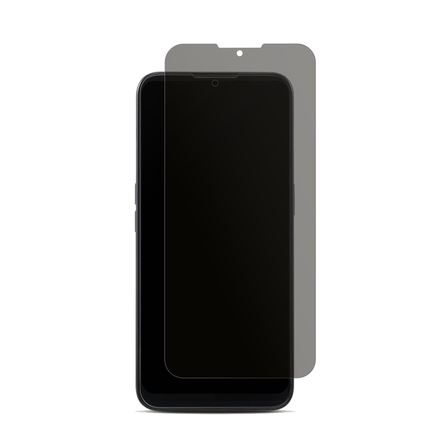 Doro8100 Plus mit aufgebrachtem dipos Displayschutz, der seitliche Einblicke blockiert