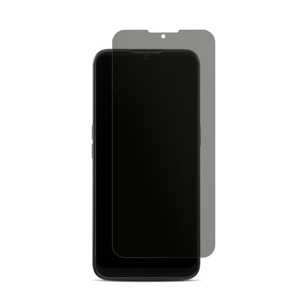 Doro8100 Plus mit aufgebrachtem dipos Displayschutz, der seitliche Einblicke blockiert