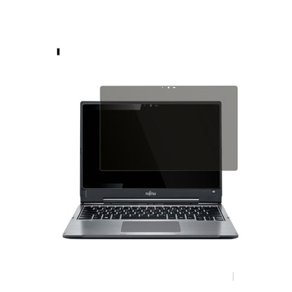 FujitsuLifebook T936 mit aufgebrachtem dipos Displayschutz, der seitliche Einblicke blockiert