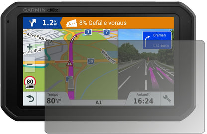 GarminDezlcam 785 LMT-D EU mit aufgebrachtem dipos Displayschutz, der seitliche Einblicke blockiert