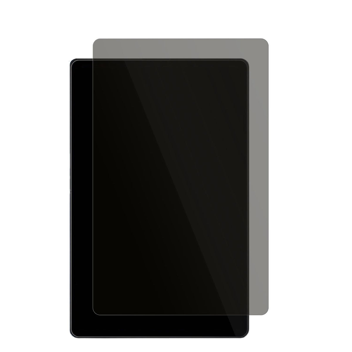 GoldsternTech TabSlate Lite 10.1 mit aufgebrachtem dipos Displayschutz, der seitliche Einblicke blockiert