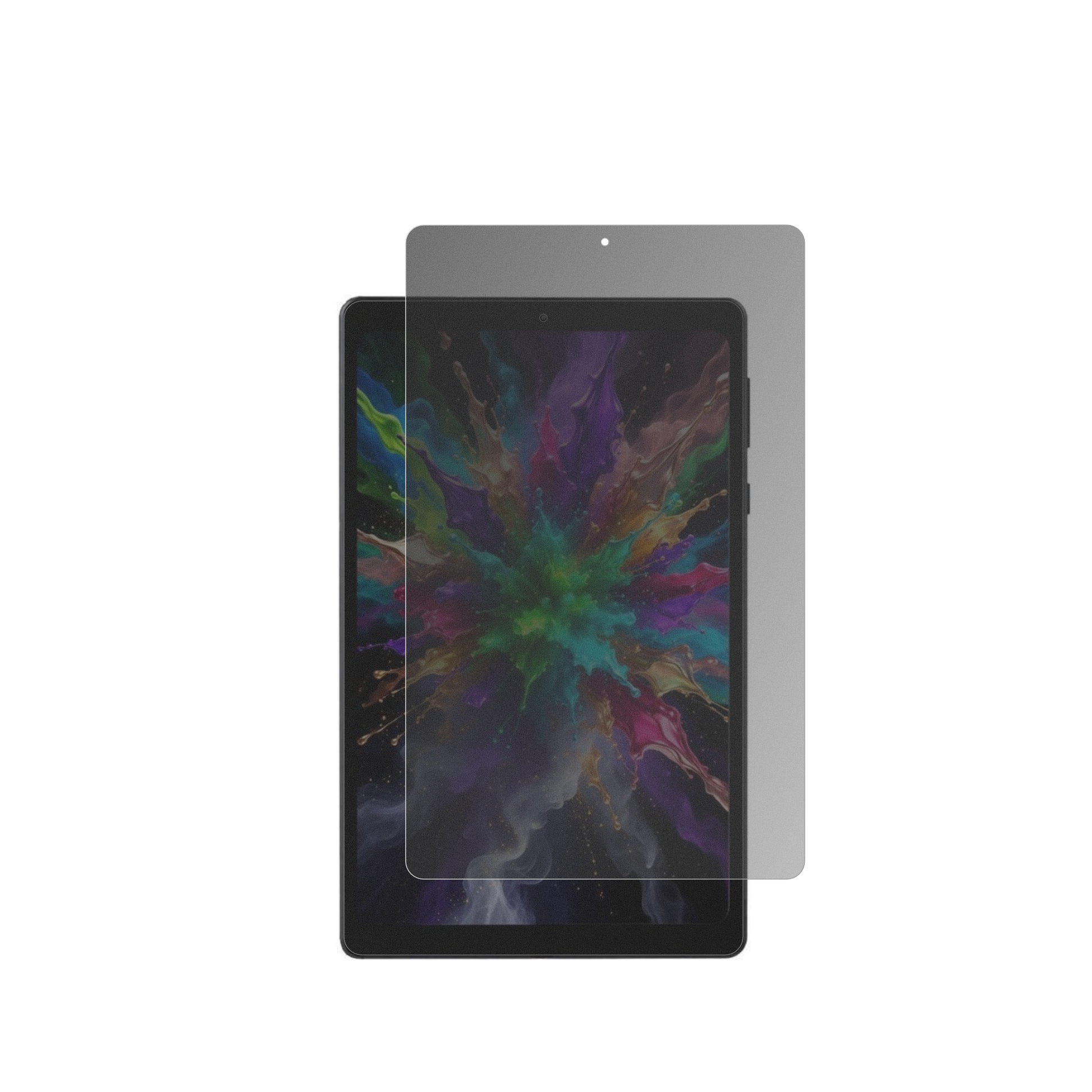 HeadwolfFPad 6 mit aufgebrachtem dipos Displayschutz, der seitliche Einblicke blockiert