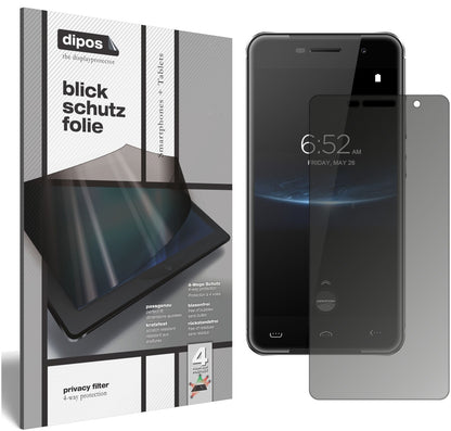HOMTOMHT37 Pro mit aufgebrachtem dipos Displayschutz, der seitliche Einblicke blockiert