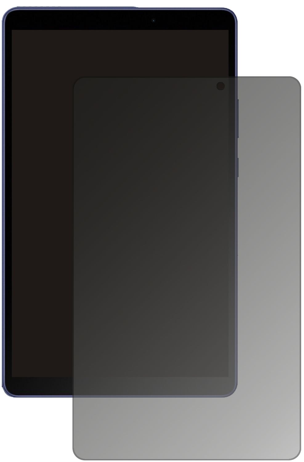 HonorTablet X7 8 Zoll mit aufgebrachtem dipos Displayschutz, der seitliche Einblicke blockiert