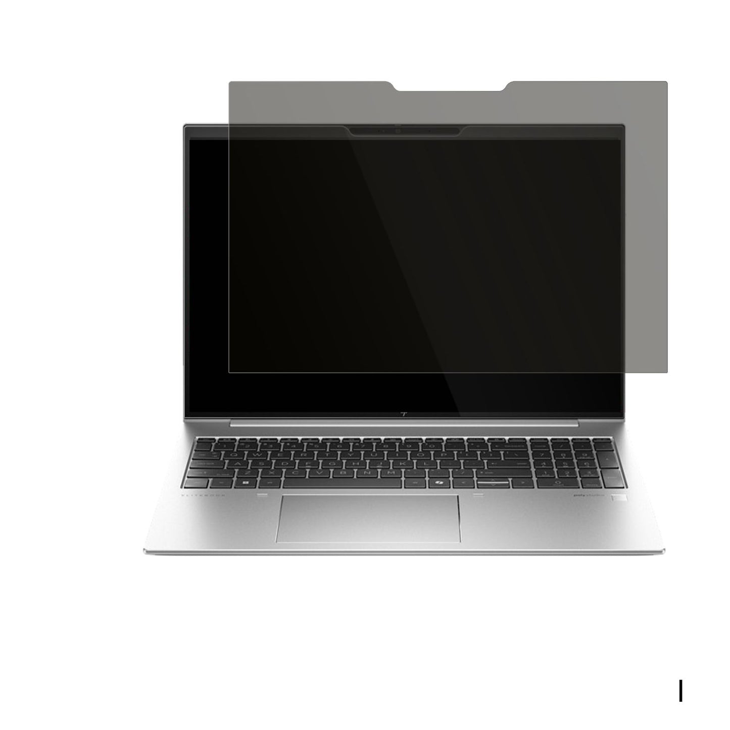 HPEliteBook 860 G11 16 Zoll mit aufgebrachtem dipos Displayschutz, der seitliche Einblicke blockiert